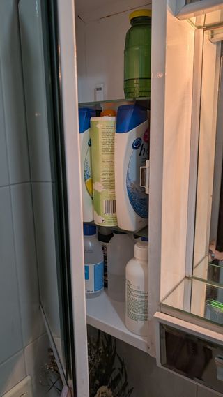 Espejo mueble de  baño antiguo blanco