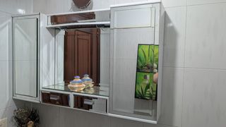 Espejo mueble de  baño antiguo blanco