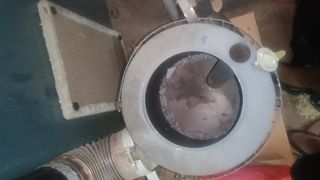 Estufa leña redonda pequeña nueva