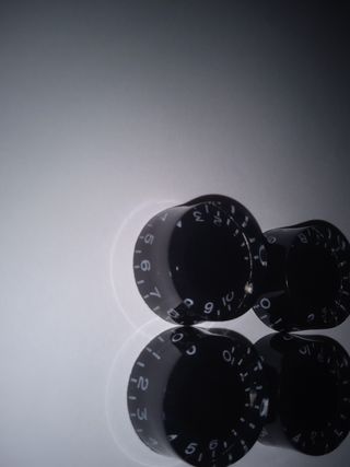 4 botones Knobs negros para guitarra