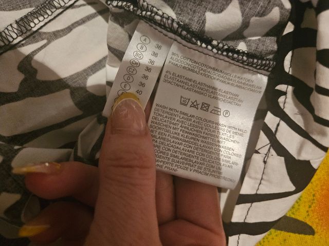 Vestido C&A blanco y negro