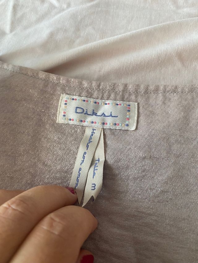 Vestido Diksi gris plata M