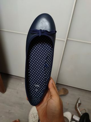 Manoletinas azules -talla 40