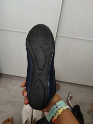 Manoletinas azules -talla 40