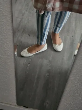 Manoletinas blancas talla 40
