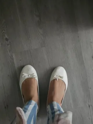 Manoletinas blancas talla 40