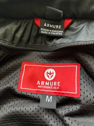 Chaqueta moto Armure negra y roja