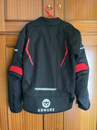 Chaqueta moto Armure negra y roja