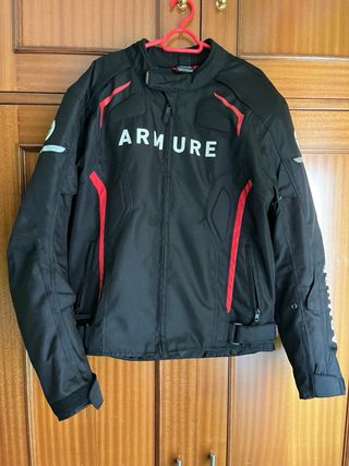 Chaqueta moto Armure negra y roja