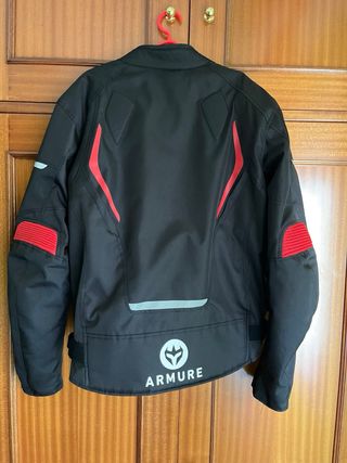 Chaqueta moto Armure negra y roja