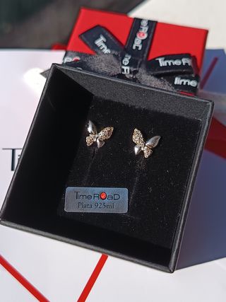 Pendientes mariposa TimeRoad plata 925ml