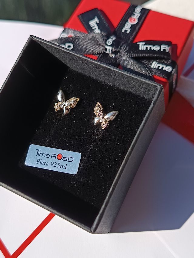 Pendientes mariposa TimeRoad plata 925ml