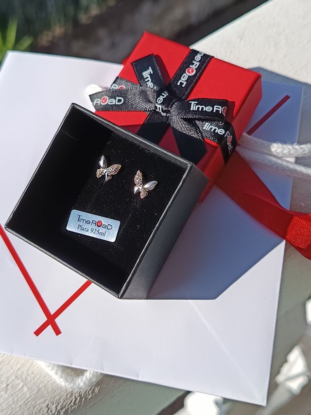 Pendientes mariposa TimeRoad plata 925ml