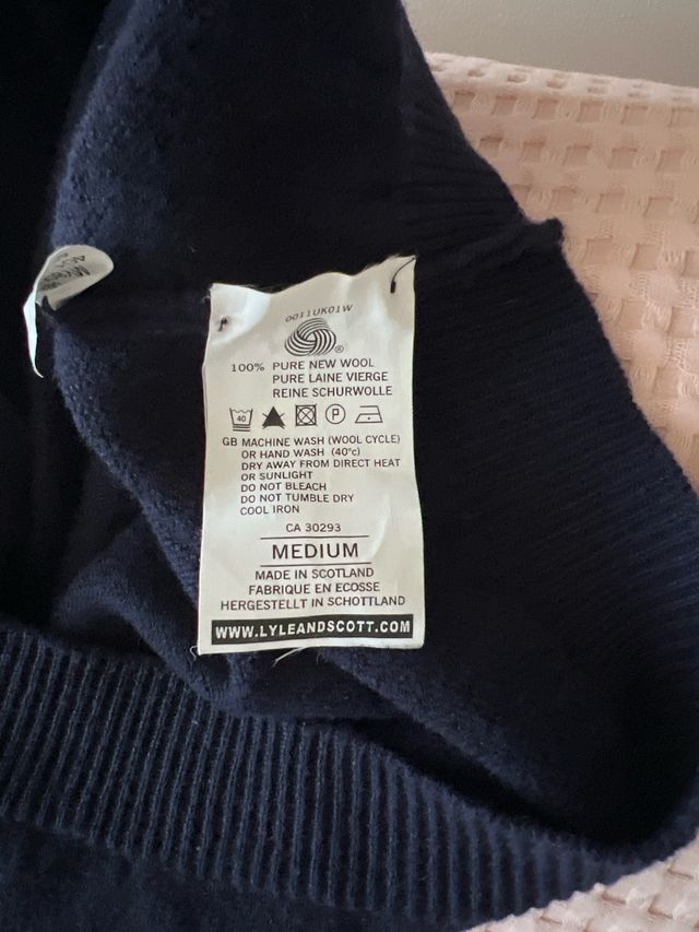 Cárdigan Lyle & Scott azul marino