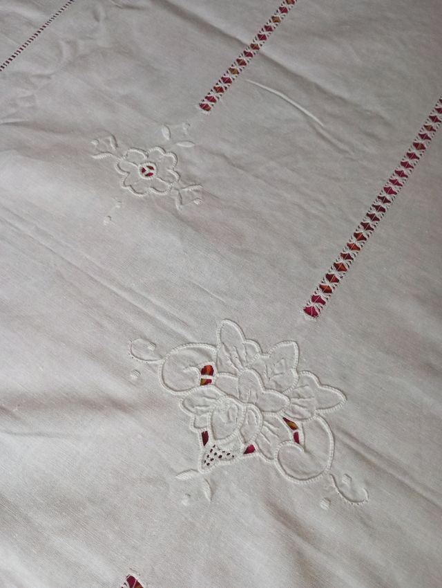 Cortina blanca hilo algodón