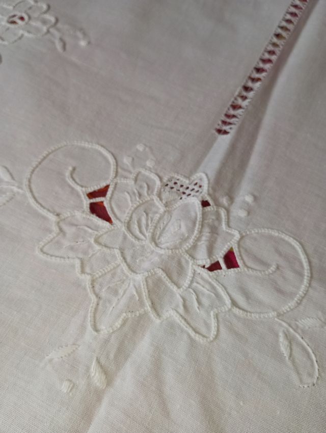 Cortina blanca hilo algodón