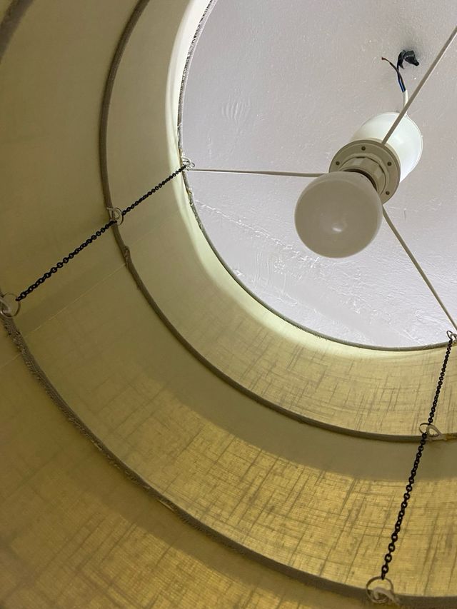 Lampara 3 piezas beige -  3-Tier Fabric Shade