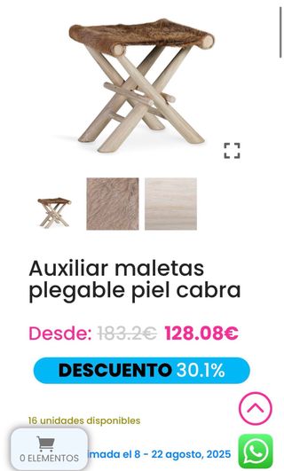 Taburete Plegable Moycor Artesanal