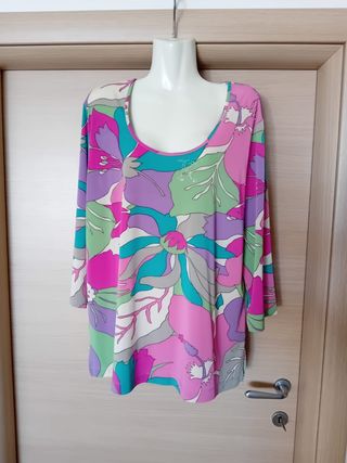 Blusa Katia Ricciarelli fiori multicolor