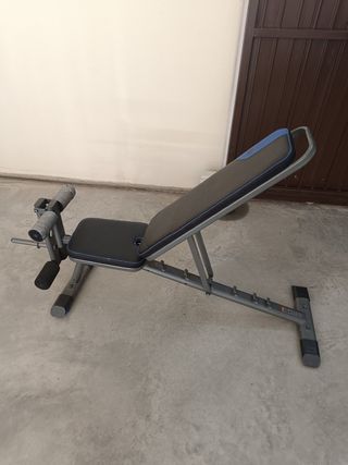 Banco Abdominales Plegable con juego de pesas