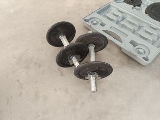 Banco Abdominales Plegable con juego de pesas