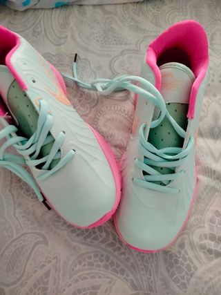 Zapatillas deportivas niña rosa-turquesa