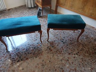 2 butacas antiguas color teal