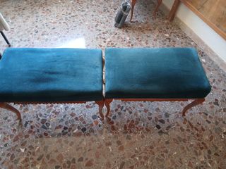 2 butacas antiguas color teal