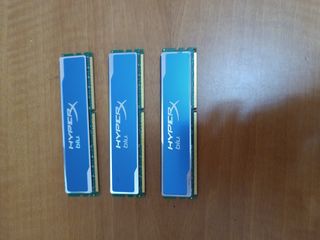 3x Kingston HyperX blu. 8GB RAM