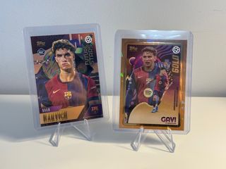 Lote 2 cartas Topps Gold FC Barcelona