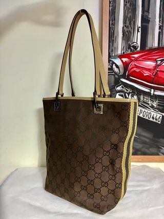 Gucci GG Canvas mini tote brown