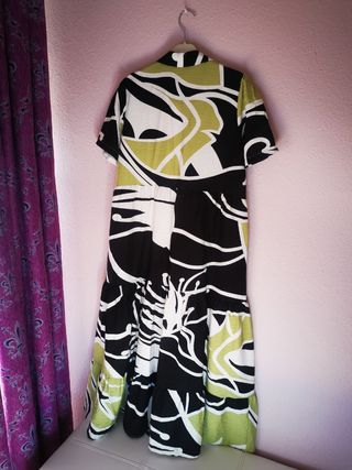 Vestido midi estampado talla 44