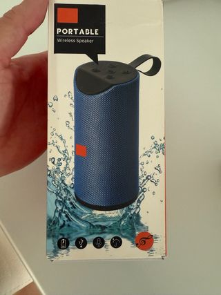 Altavoz inalámbrico portátil azul