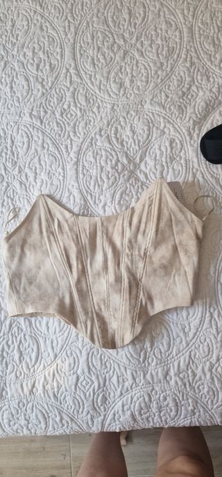 Corset beige talla L - NUEVO
