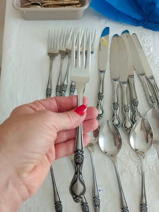 Cubertería Aranjuez vintage plateado 