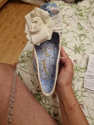 Zapatos Irregular Choice Fiesta - Azul y Blanco