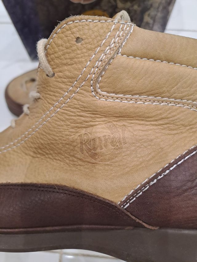 Botas Rural Piel Beige-Marrón