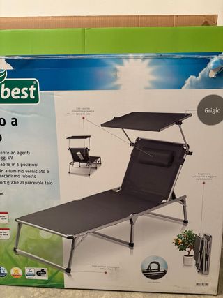 Hamaca Plegable aluminio Best - Gris