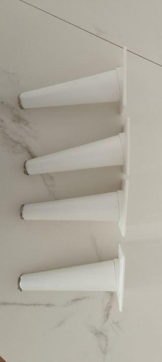 4 Patas mueble - Blancas - Plástico estilo nórdico