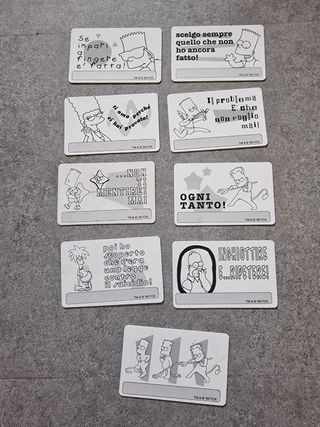 Carte Simpsons - 9 pezzi