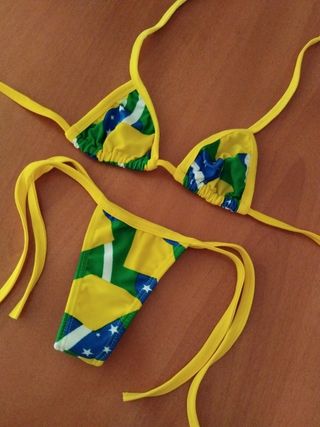 BIKINI BRASILEÑO BANDERA BRASIL