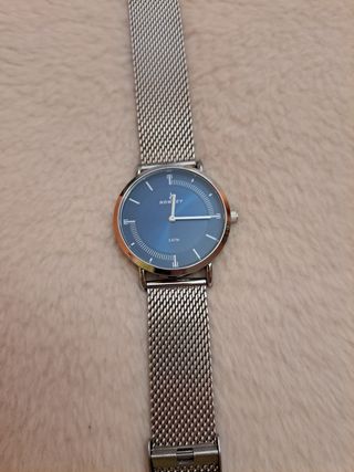 Reloj Nowley azul - malla milanesa