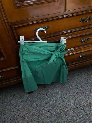 Falda Zara verde - lino