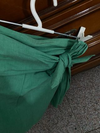 Falda Zara verde - lino