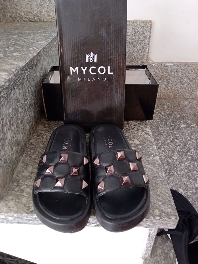 Ciabatte Mycol Milano - nere, n.37