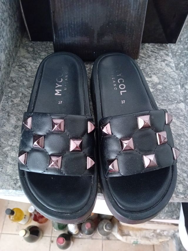 Ciabatte Mycol Milano - nere, n.37