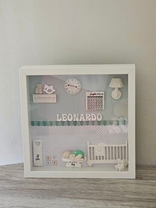 Quadro nascita bimbo con Nome 