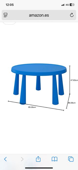 Tavolo per bambini Ikea Mammut blu GIFT 2 SGABELLI