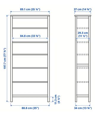 Libreria HEMNES blanca de Ikea