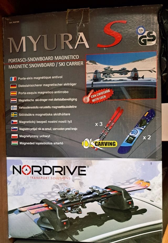 Porta sci/snowboard auto magnetico